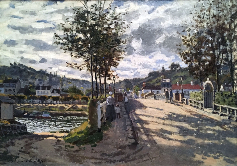 “Seine on the Bougival,” Claude Monet (1869), The Currier Museum of Art align=